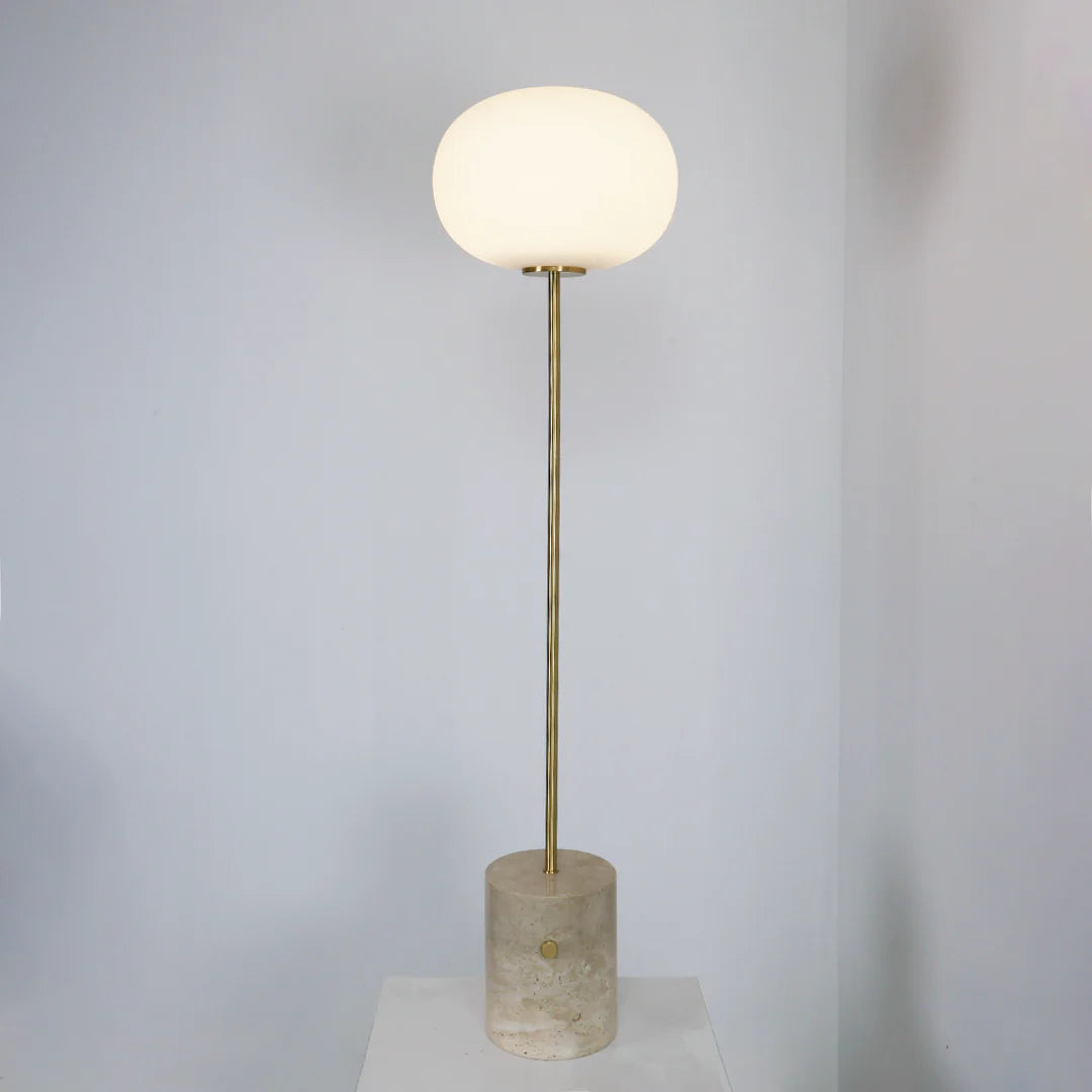 Glass Jwda Marble Floor Lamp - Nuvé