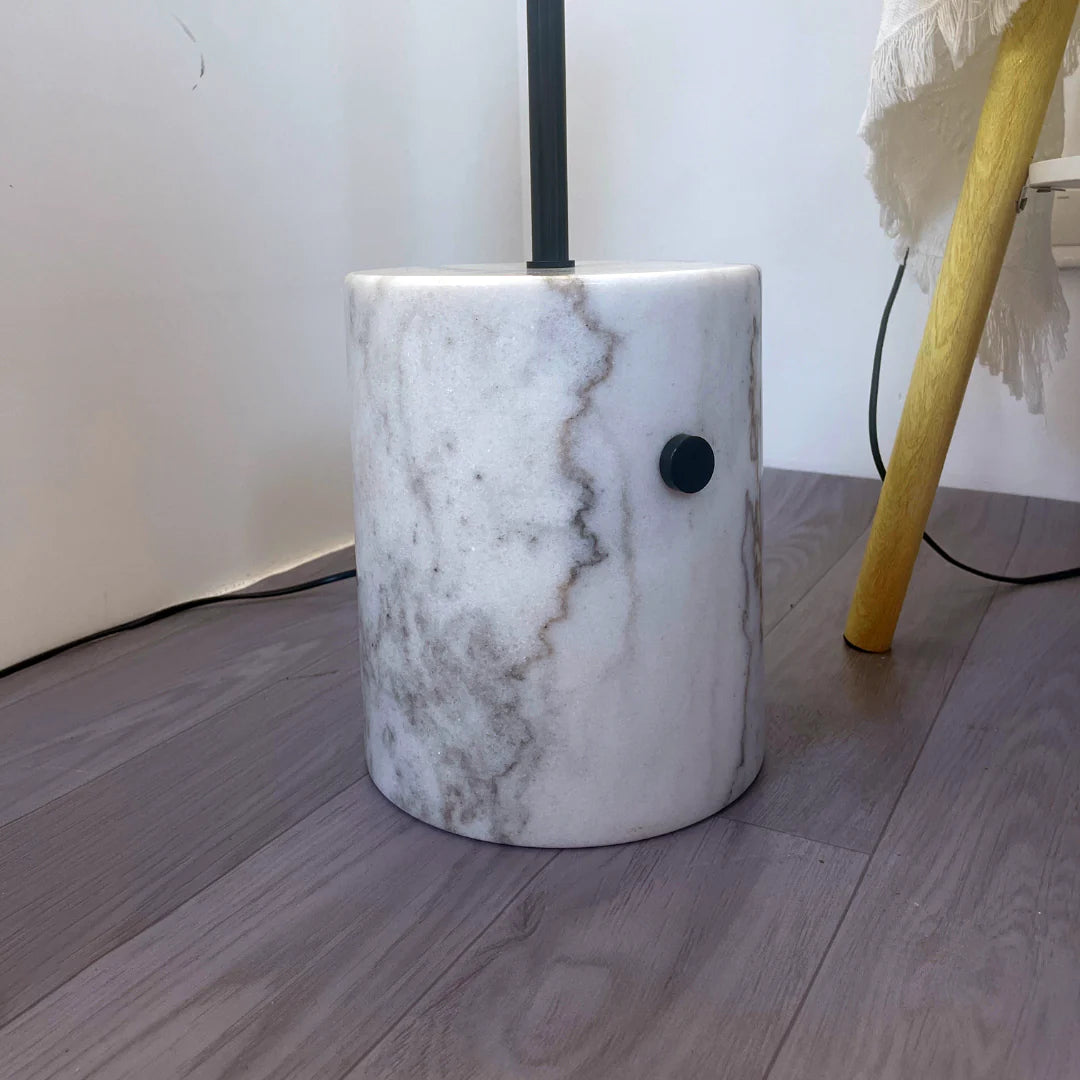 Glass Jwda Marble Floor Lamp - Nuvé