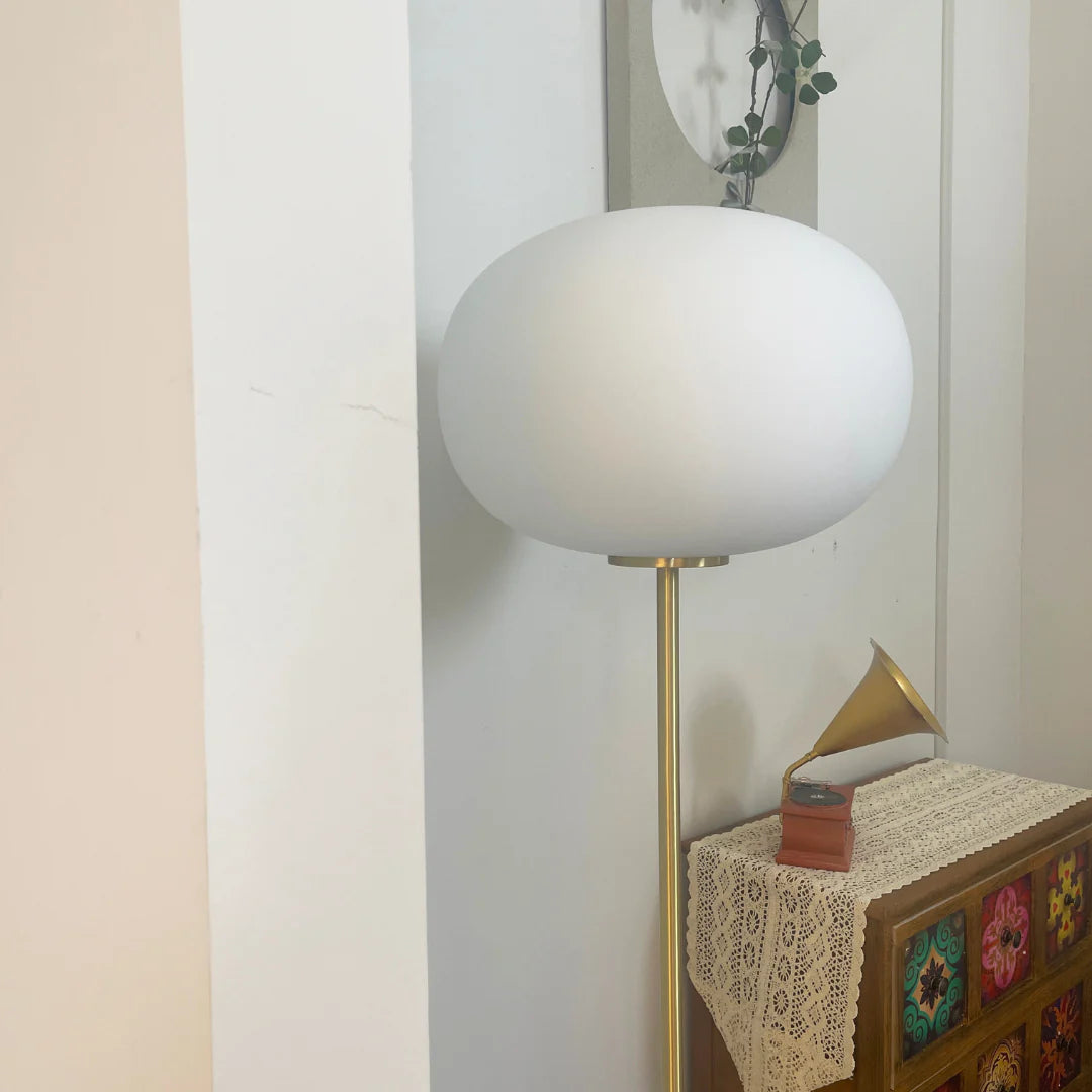 Glass Jwda Marble Floor Lamp - Nuvé