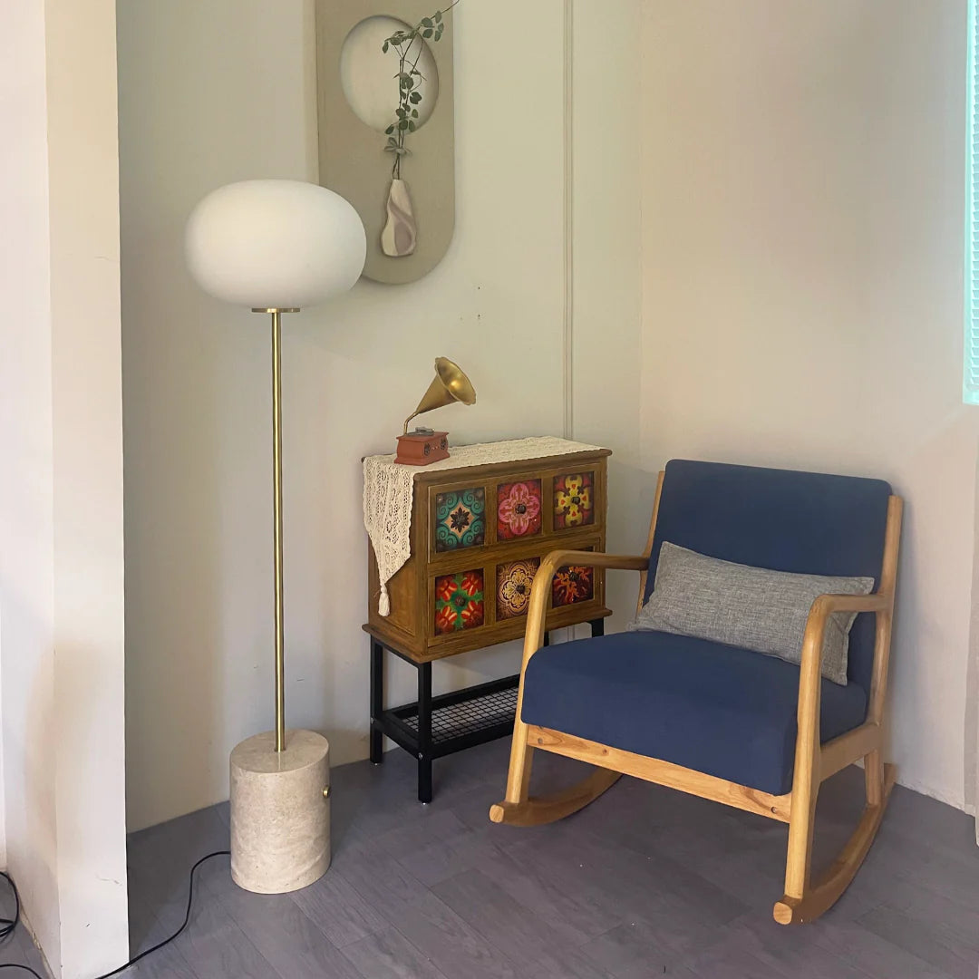 Glass Jwda Marble Floor Lamp - Nuvé