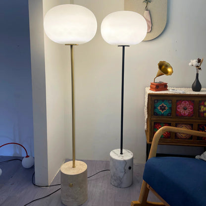 Glass Jwda Marble Floor Lamp - Nuvé