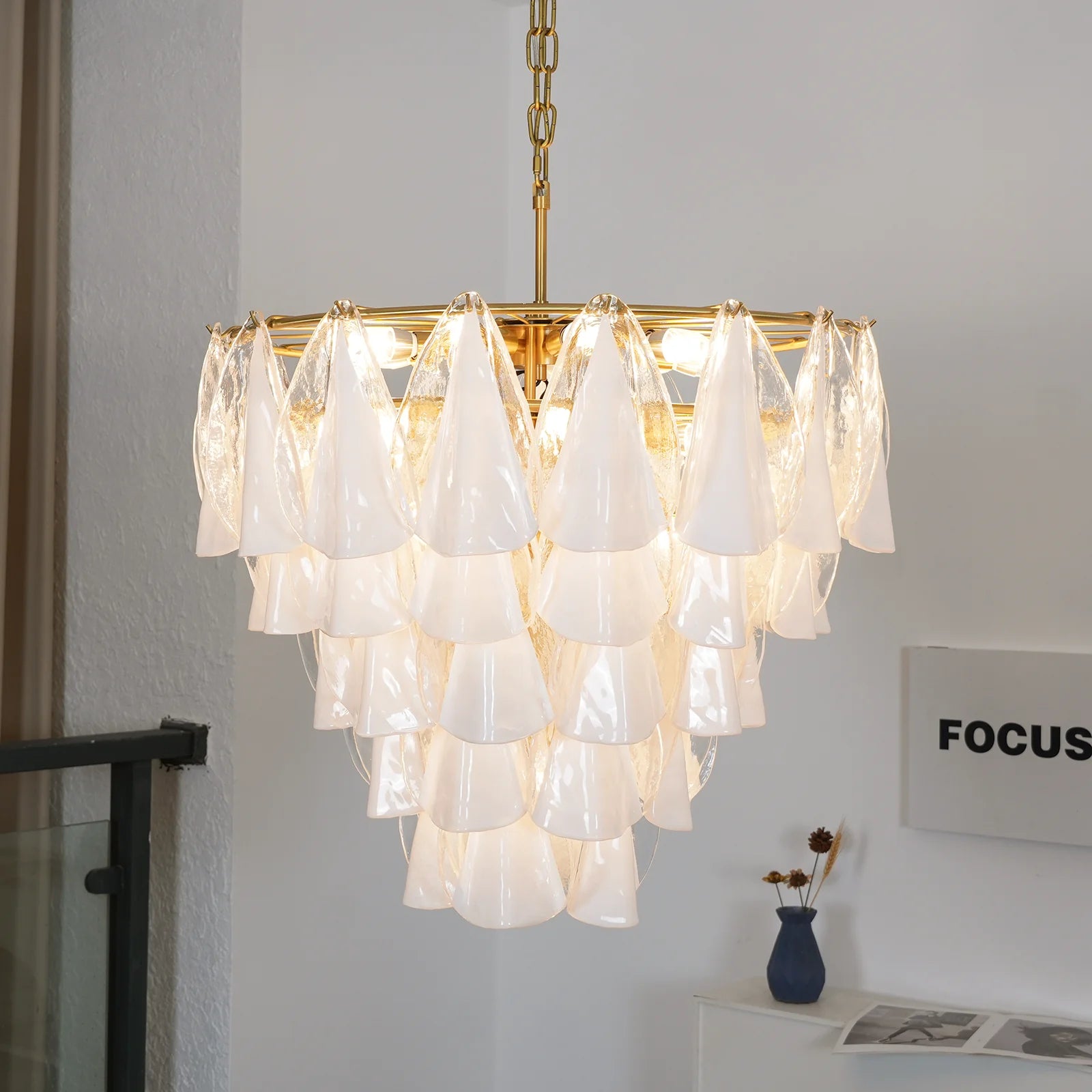 Lunara Murano Glass Chandelier - Nuvé
