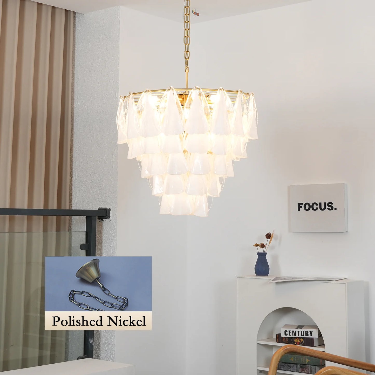 Lunara Murano Glass Chandelier - Nuvé