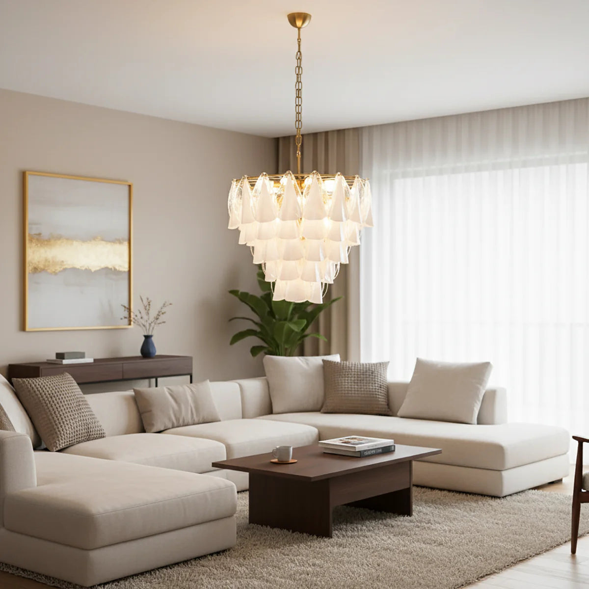 Lunara Murano Glass Chandelier - Nuvé