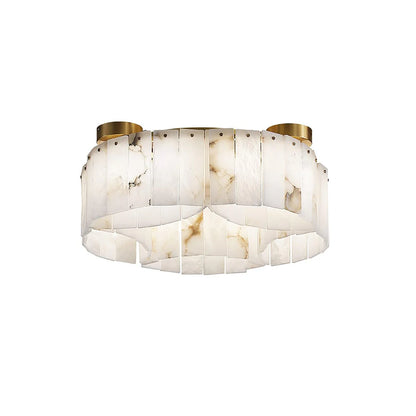 Luxe White Alabaster Ceiling Lamp - Nuvé