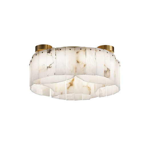 Luxe White Alabaster Ceiling Lamp - Nuvé