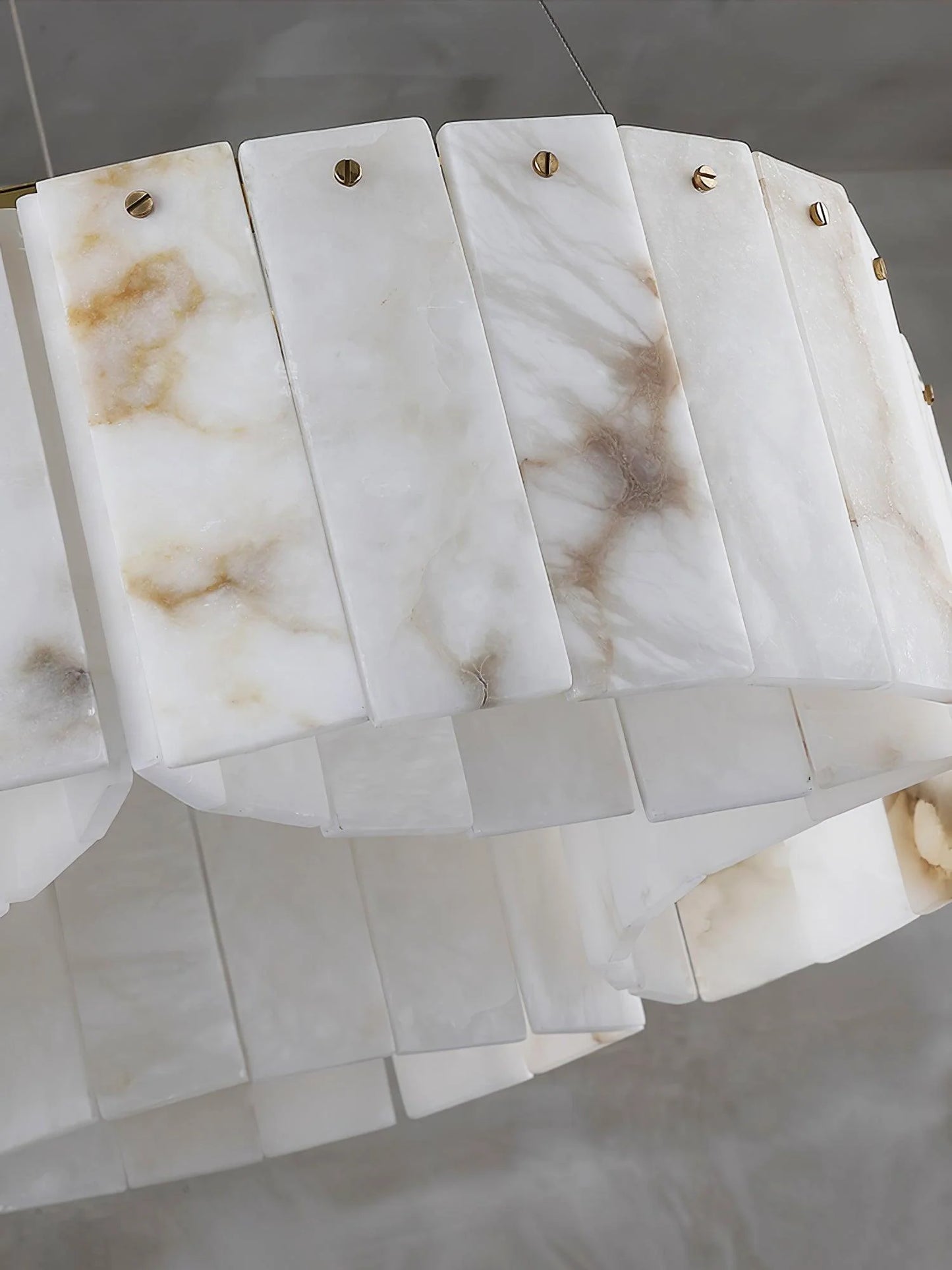 Luxe White Alabaster Ceiling Lamp