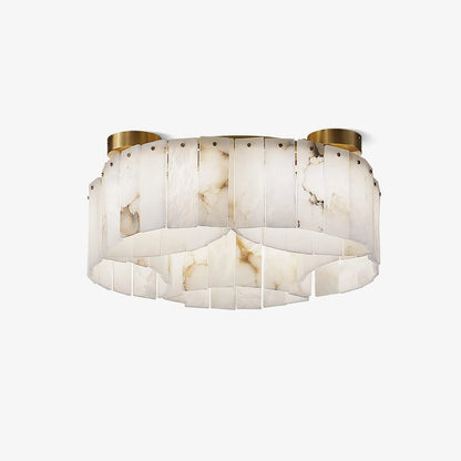 Luxe White Alabaster Ceiling Lamp