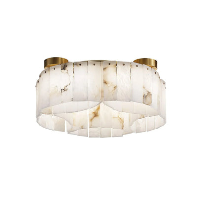 Luxe White Alabaster Ceiling Lamp - Nuvé