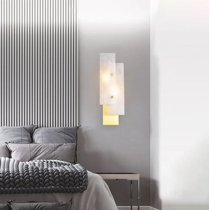 Rectangular Alabaster Wall Lamp
