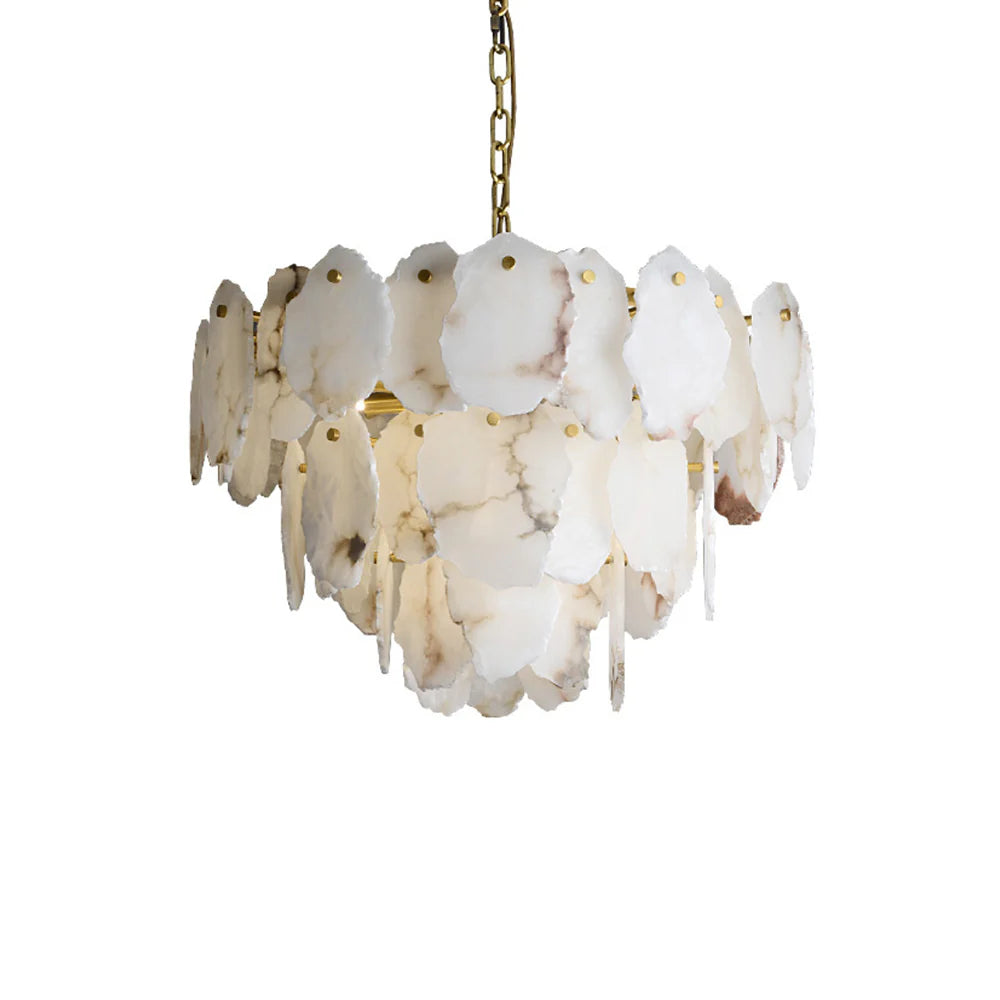 Luxury Alabaster Brass Chandelier - Nuvé