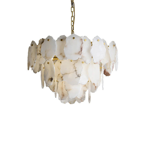 Luxury Alabaster Brass Chandelier - Nuvé