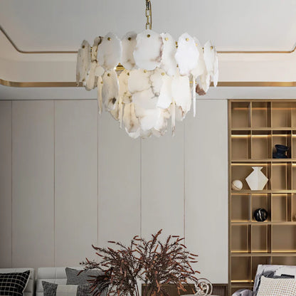 Luxury Alabaster Brass Chandelier - Nuvé