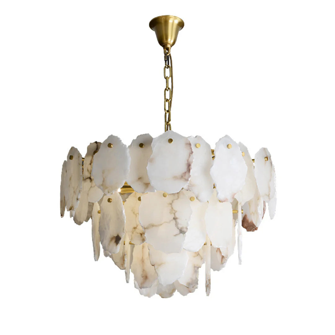 Luxury Alabaster Brass Chandelier - Nuvé
