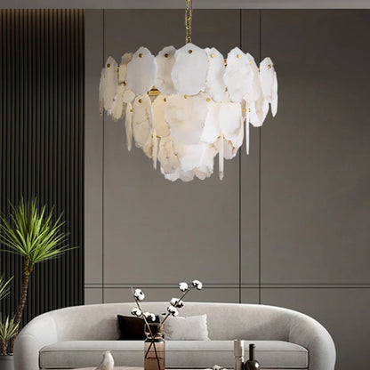 Luxury Alabaster Brass Chandelier - Nuvé