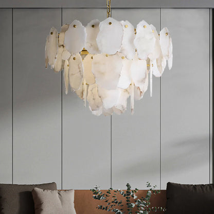 Luxury Alabaster Brass Chandelier - Nuvé