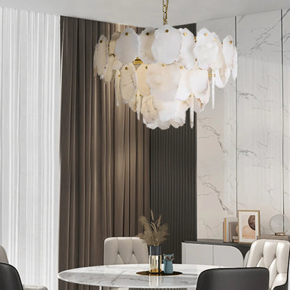 Luxury Alabaster Brass Chandelier - Nuvé