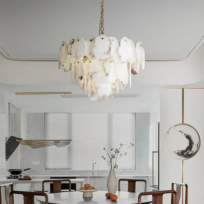 Luxury Alabaster Brass Chandelier - Nuvé