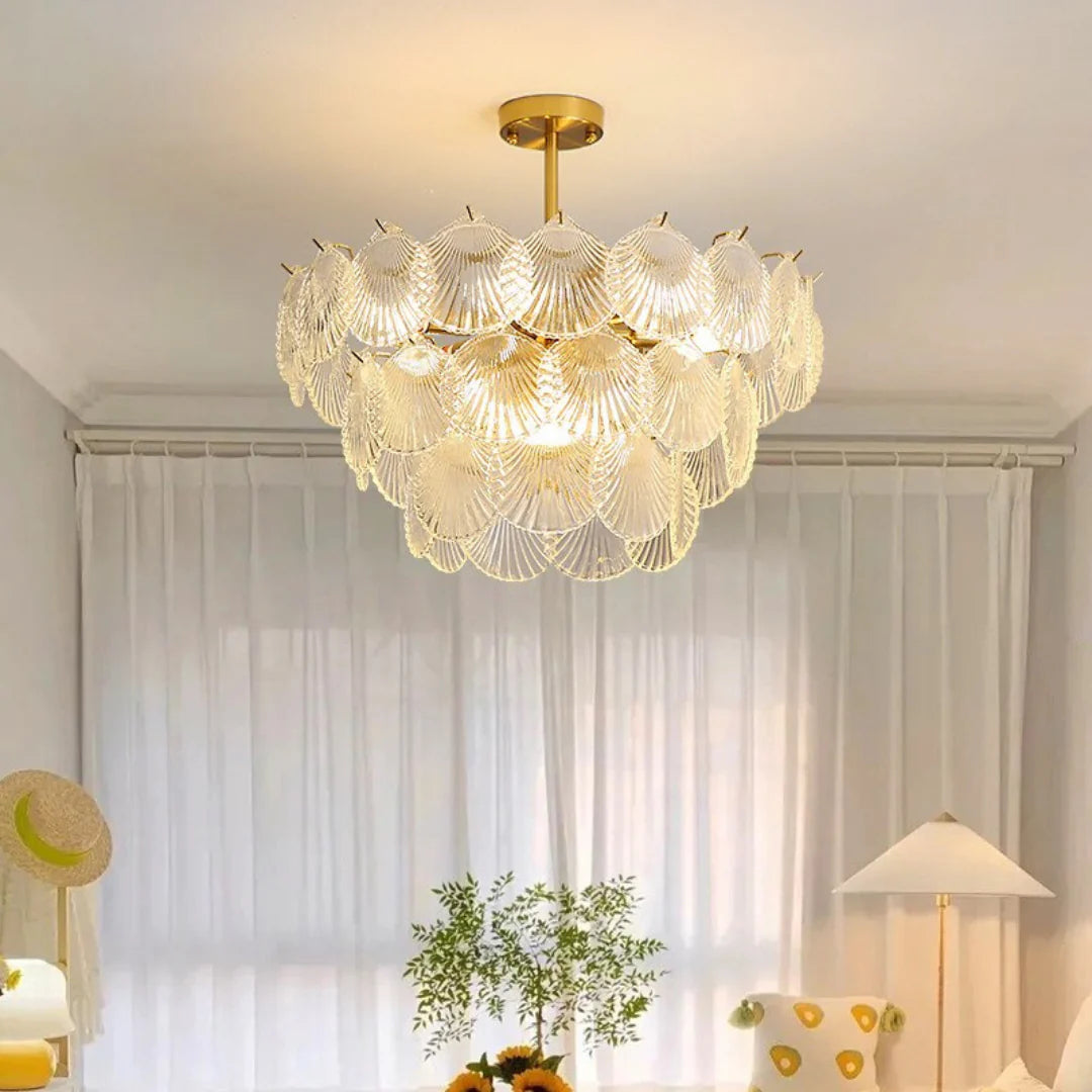 Luxury Shell Glass Chandelier - Nuvé