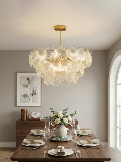 Luxury Shell Glass Chandelier