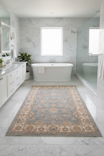 Chobi Farahan (4'02"x6'03") lt.blue/ivory