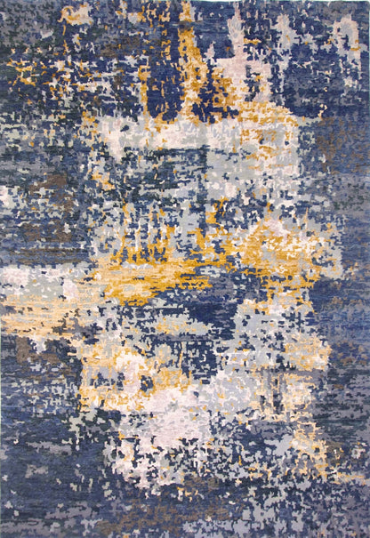 Contemporary Abstract (6x9) blue/gold - Nuvé