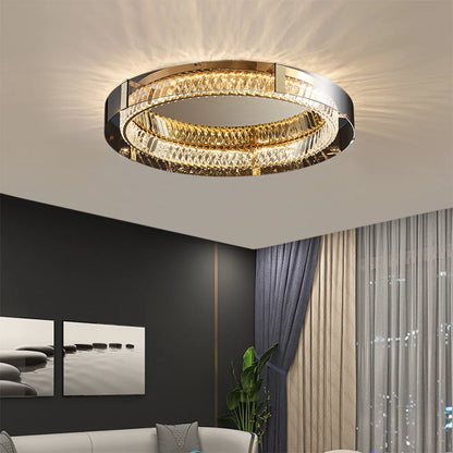 Plafonnier Glass Crystal Ceiling Light - Nuvé