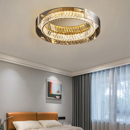 Plafonnier Glass Crystal Ceiling Light - Nuvé