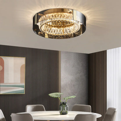 Plafonnier Glass Crystal Ceiling Light - Nuvé