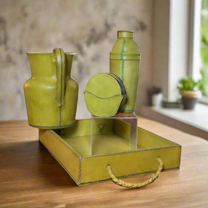 Mesa | Rectangle Ottoman Tray with Embroidered Handles - Nuvé