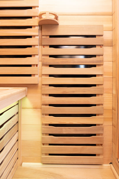 Peak Saunas Fuji 2-Person Full Spectrum Infrared Sauna with XL Medical-Grade Red Light Therapy & Smart WiFi App Control - Nuvé