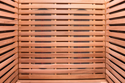 Peak Saunas Rainier 1-Person Full Spectrum Infrared Sauna with XL Medical-Grade Red Light Therapy & Smart WiFi App Control - Nuvé