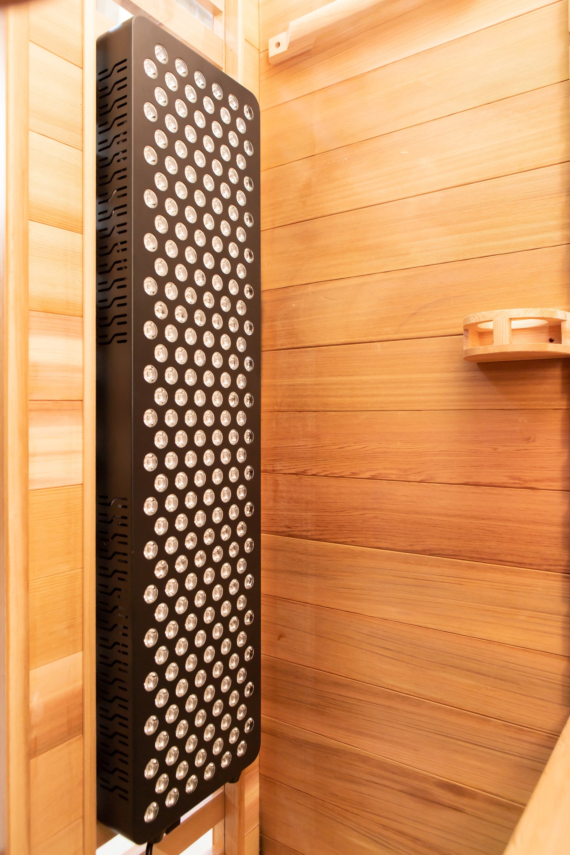 Peak Saunas Rainier 1-Person Full Spectrum Infrared Sauna with XL Medical-Grade Red Light Therapy & Smart WiFi App Control - Nuvé