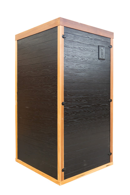 Peak Saunas Rainier 1-Person Full Spectrum Infrared Sauna with XL Medical-Grade Red Light Therapy & Smart WiFi App Control - Nuvé