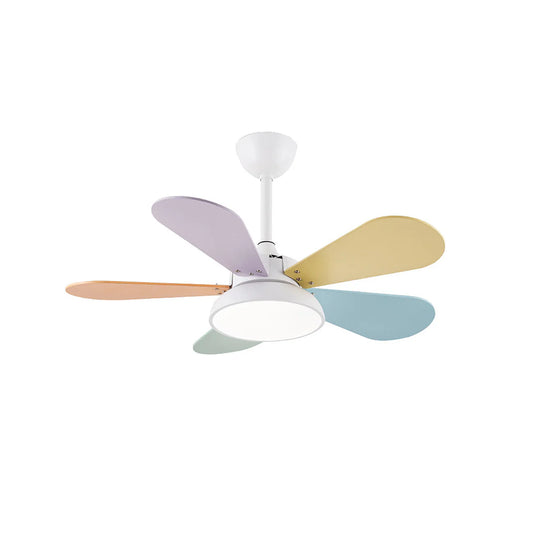 Macaron Colorful Round Ceiling Fan Light - Nuvé