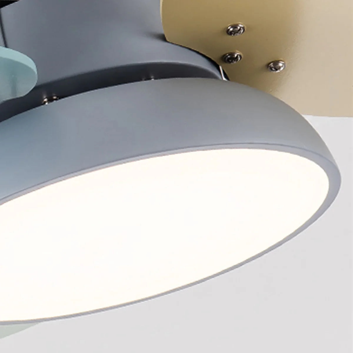 Macaron Colorful Round Ceiling Fan Light - Nuvé
