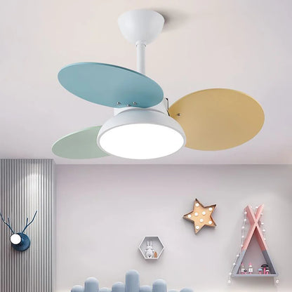 Macaron Colorful Round Ceiling Fan Light - Nuvé