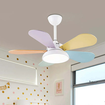 Macaron Colorful Round Ceiling Fan Light - Nuvé