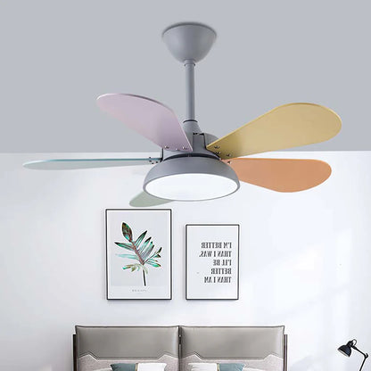 Macaron Colorful Round Ceiling Fan Light - Nuvé