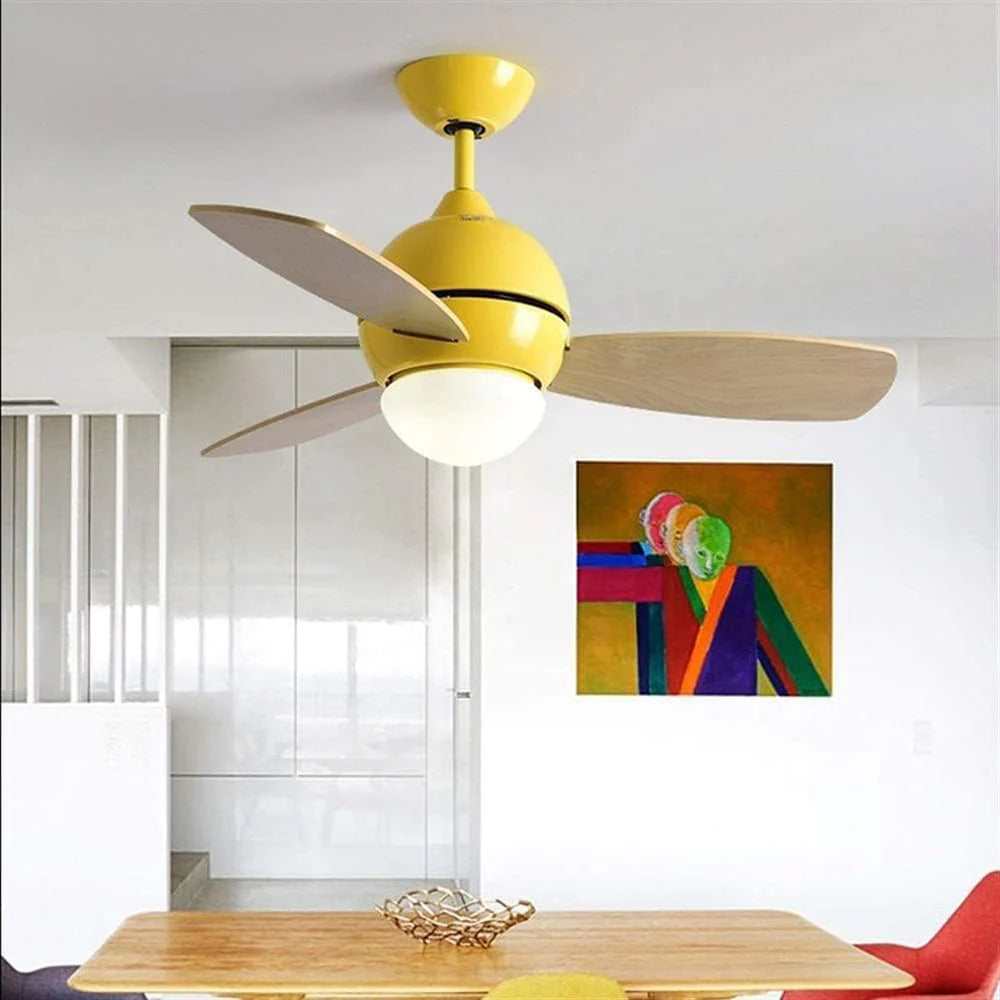Macaron Wood Art Ceiling Fan Light - Nuvé