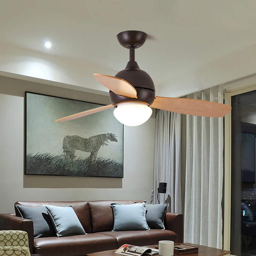 Macaron Wood Art Ceiling Fan Light - Nuvé