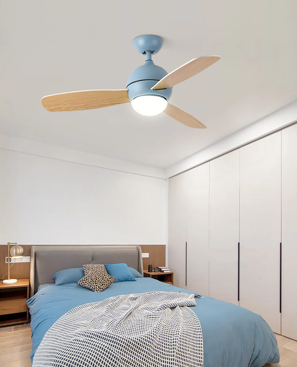 Macaron Wood Art Ceiling Fan Light - Nuvé