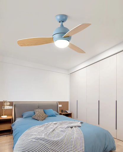 Macaron Wood Art Ceiling Fan Light - Nuvé