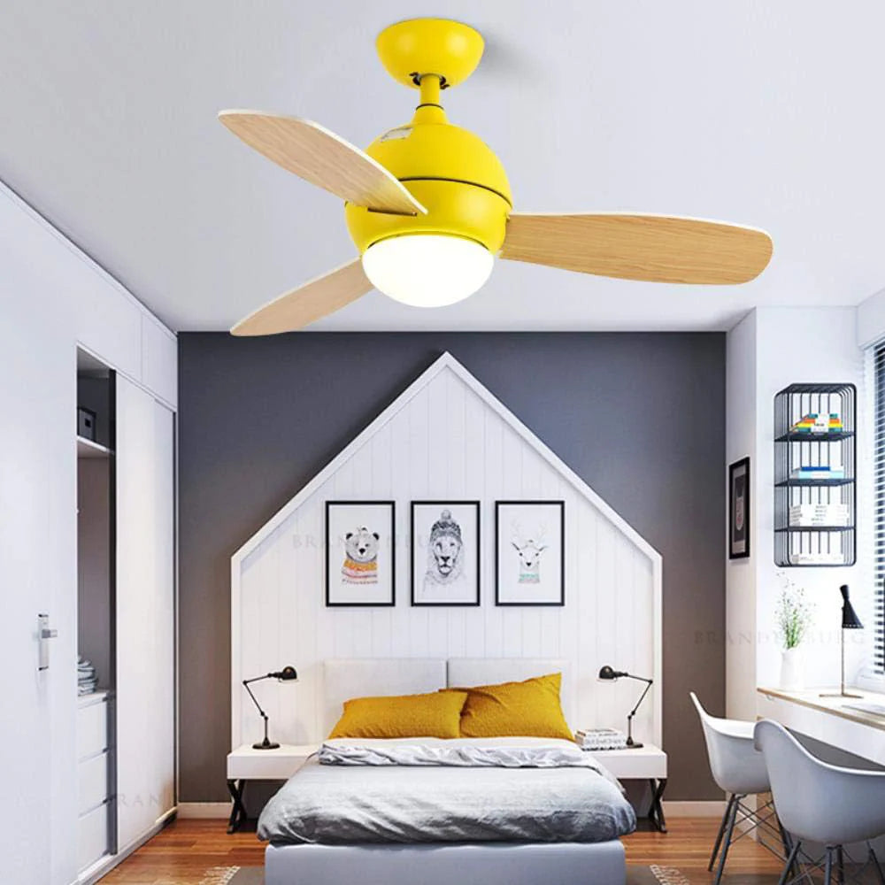 Macaron Wood Art Ceiling Fan Light - Nuvé