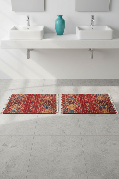 Afghan Khorjin (2'00"x3'04") red/multicolor