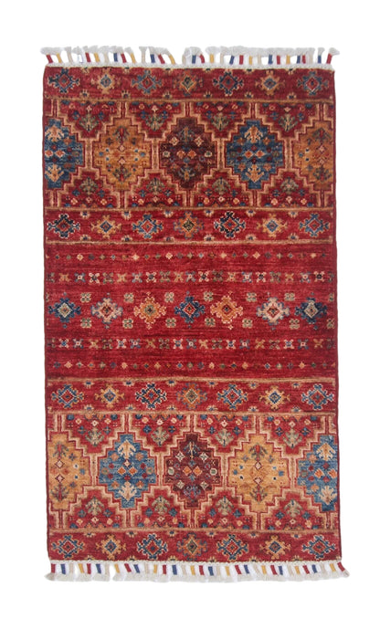 Afghan Khorjin (2'00"x3'04") red/multicolor - Nuvé