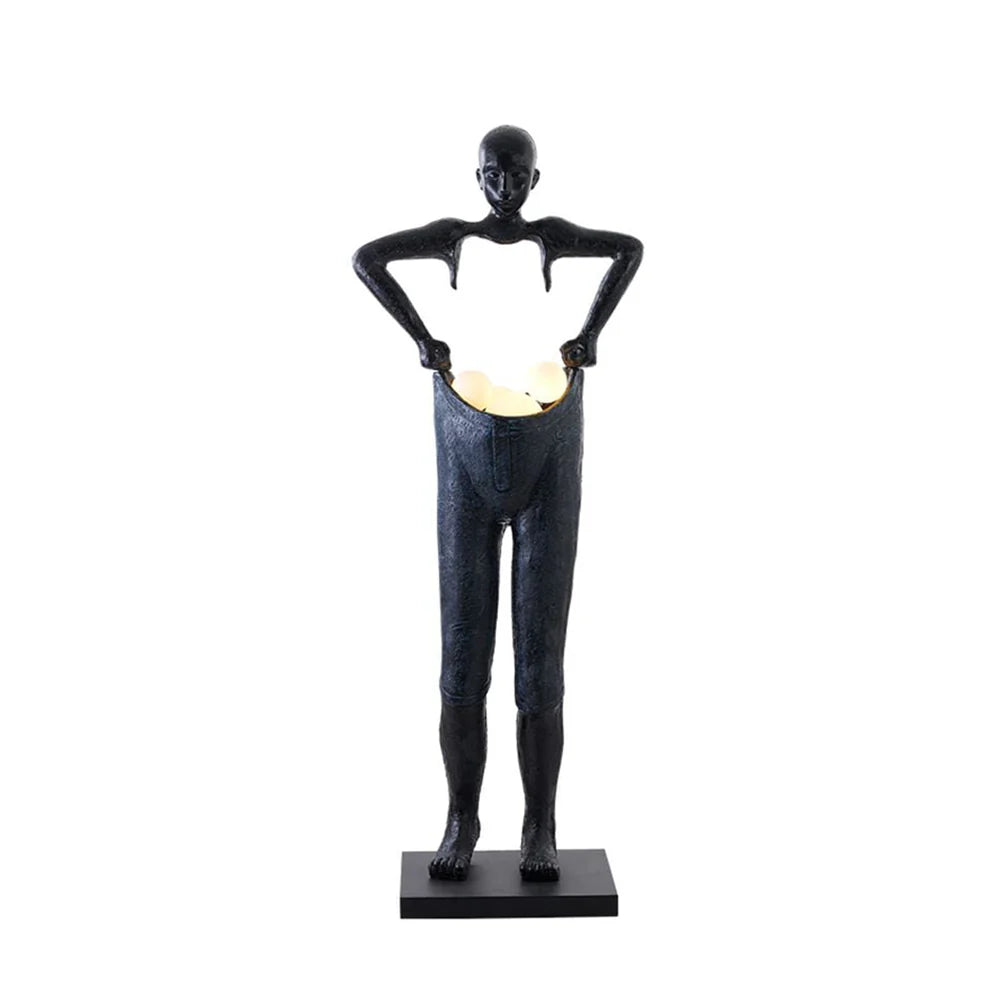 Man Carrying Pants Statue Floor Lamp - Nuvé