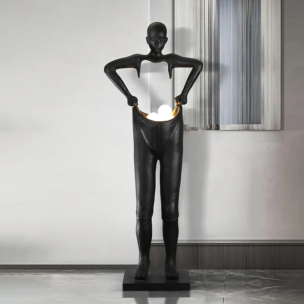 Man Carrying Pants Statue Floor Lamp - Nuvé