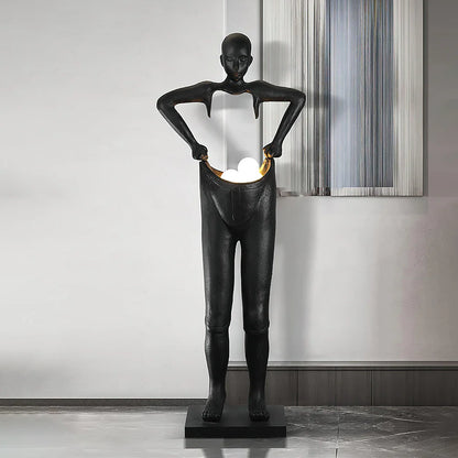 Man Carrying Pants Statue Floor Lamp - Nuvé