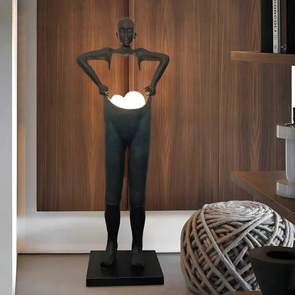 Man Carrying Pants Statue Floor Lamp - Nuvé